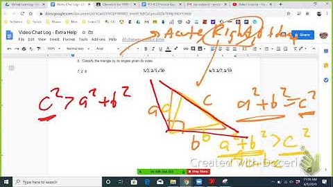 (9.1-9.3 Geo CP, Practice Quiz #6 Part 1) Classifying triangles by angles