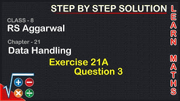 Data Handling |Class 8 Exercise 21A Question 3 | RS Aggarwal | Learn Maths