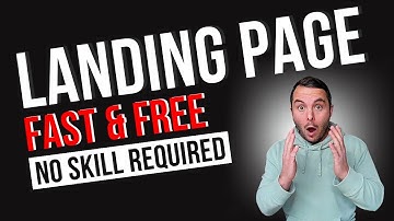 How To Build a Landing Page Fast And Free - Affiliate Marketing For Beginners