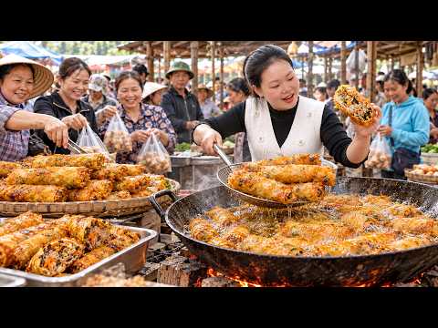 Recipe for Making Traditional Fried Spring Rolls to Sell at the Market | Vietnamese Specialty Dish