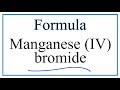 Manganese(IV) Bromide Chemistry Concepts