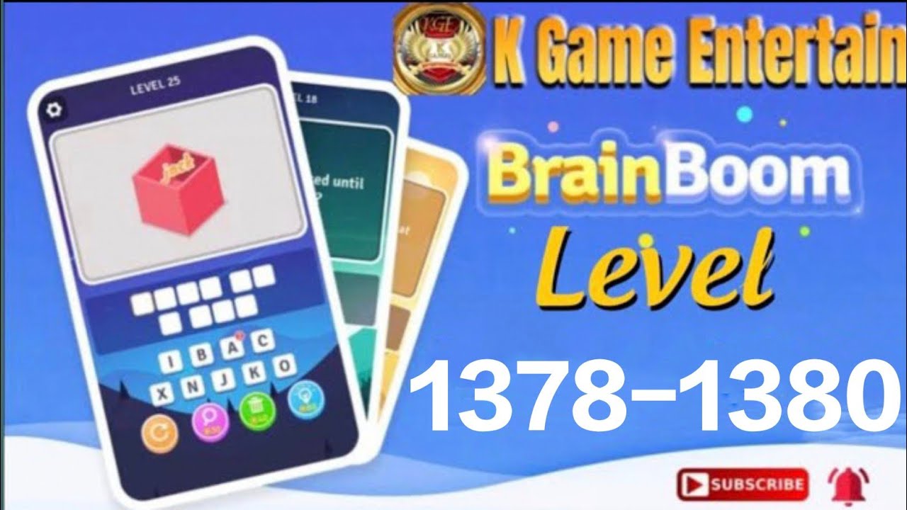 Brain Boom Level //1378,1379,1380 All Levels Let's Play With @K Games Entertainment 