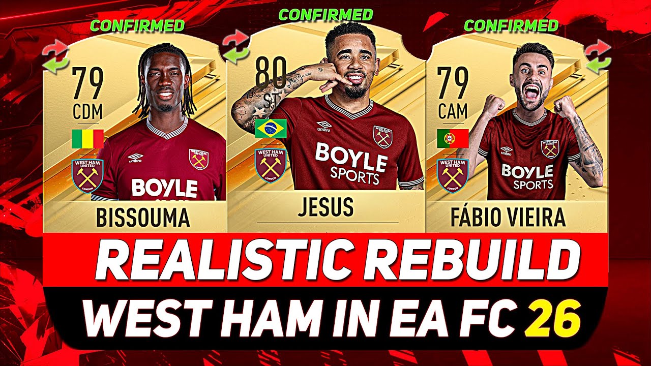 🏆РЕАЛИСТИЧЕСКАЯ ПЕРЕСТРОЙКА ВЕСТ-ХЭМА В РЕЖИМЕ КАРЬЕРЫ EA FC 26! при участии БИССУМЫ, ГАБРИЭЛЯ ИИ...