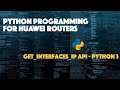 Retrieve IP Config of Router Interface using Python Napalm
