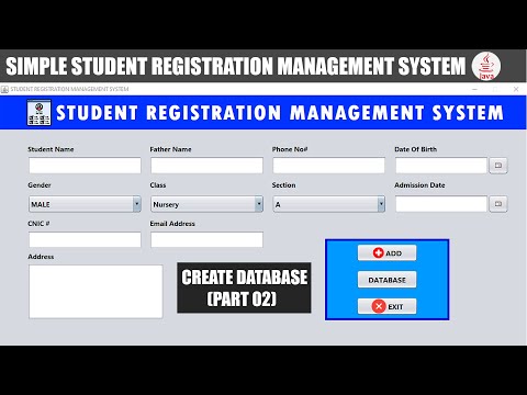 How to create |Simple Student Registration Database| DataBase Part in |JAVA NETBEAN'S| Part 2/3