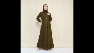 Qonita Dress Syar'i - Gamis Ceruty Babydoll Terbaru | Kahfi Collection