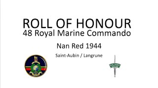 Roll of Honour for the 48 Royal Marine Commando