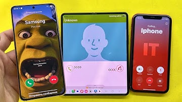 Incoming Call Three iPhone 11 vs Samsung Z Fold 3 & Samsung S21