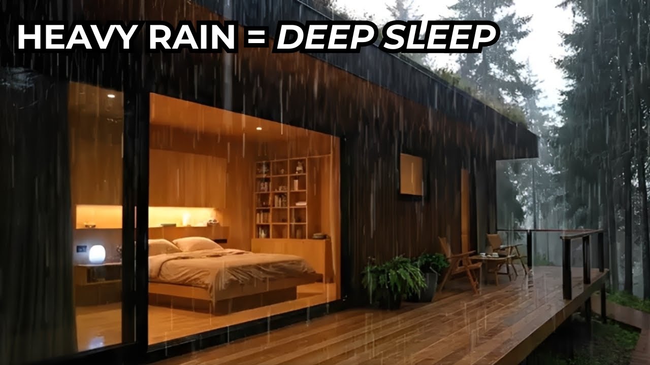 Cozy Wooden Cabin in Rainy Woods No Ads – Deep Sleep Rain for Insomnia ...