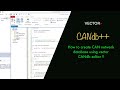 How to create can network database using vector candb editor