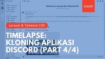 Laravel Timelapse Kloning Discord (Part 4) - Pembuatan User Content Area Aplikasi Discord 2021