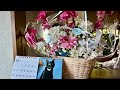 猫りんちゃんにお花が届きました/古民家。Flowers arrived at the old house for Neko Rin-chan.