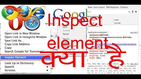 WHAT IS INSPECTED ELEMENT?