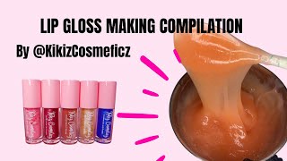 Kikiz Cosmeticz Lip Gloss Making Tik Tok Compilation Satisfying Lip Gloss Mixing 1m Followers