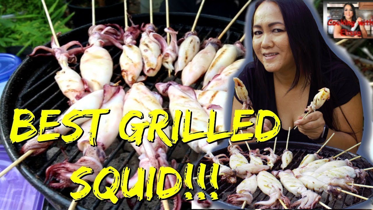 Cambodian foodមឹកអាំង THE BEST GRILLED SQUID!!! (KHMER VERSION) YouTube
