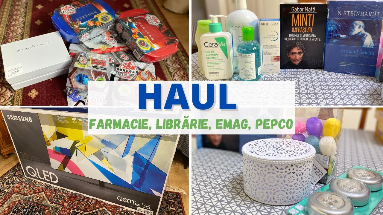 HAUL farmacie, librărie, PEPCO, emag // TV nou și unboxing jucării