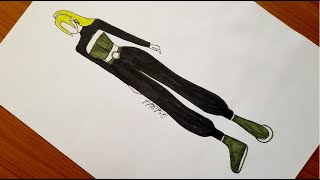 تعلم رسم أزياء كاجوال سهلة للمبتدئين/Easy casual fashion drawing for beginners/رسم ملابس رياضية