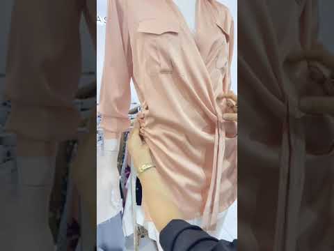 Hướng dẫn buộc dây áo Sơ mi lụa đắp chéo | Foci