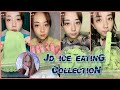 "YAYA" SATISFYING SOFT & CRUNCHY ICE EATING WITH MATCHA POWDER / EAT ALL ICE / ice eating video #99