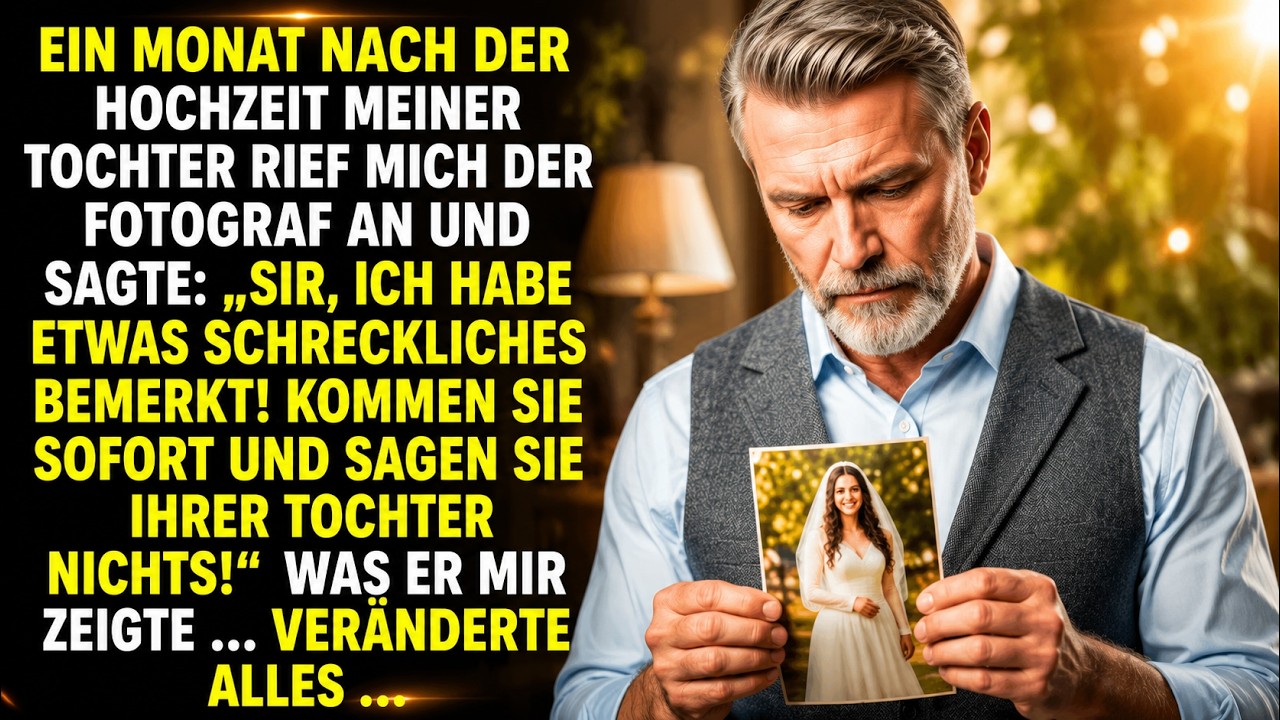 Ein ruhiger Dienstagmorgen. Der Finanzbericht lag auf meinem Schreibtisch, als die Fotografin meiner Tochter anrief. Ihre Stimme zitterte: „Mir ist etwas Schreckliches auf den Fotos aufgefallen....