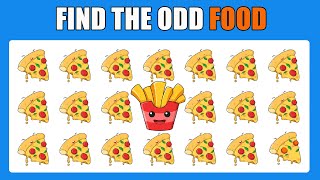 Find the ODD One Out in 10 seconds - Food Edition! 🍔🍟 Emoji Quiz | Easy, Medium, Hard