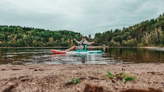 Exploring a lake on a Paddleboard | Niphean Inflatable