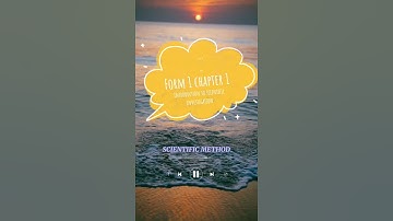 EASY Scientific method [SC FORM 1 Chap 1] ~ Introduction to scientific investigation