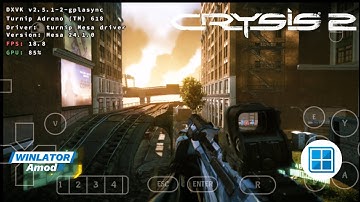 Winlator v7.1.5 Amod | Crysis 2 | Poco x3 NFC | sd 732g | (Windows on Android) | High Graphics