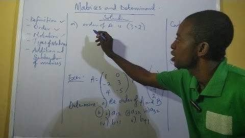 MATRICES AND DETERMINANTS | INTRODUCTION 
