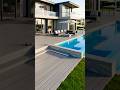 Luxury Outdoor Decking Design😍#shorts #luxuryhomes #decking #modernhome