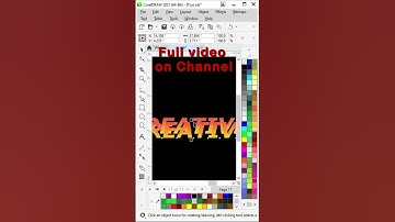 3D Creative Logo in Corel draw 2022 using Blend Tool | Blend Tool | 3D Logo |#short