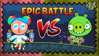 COOKIEDROID VS PIG! - Epic Battle In Bad Piggies