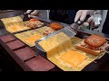 Trs cratif incroyable toast au fromage aux ufs pliants  nourriture de rue corenne
