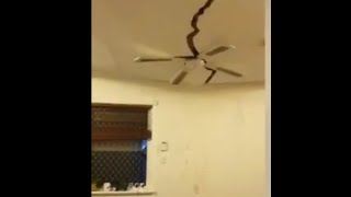 House Owner Captures A Catastrophic Moment Of Ceiling Collapsing