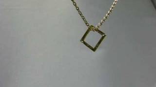 K18 gold hand carving necklace pendant / frame ~ 18金手彫りネックレス／フレーム