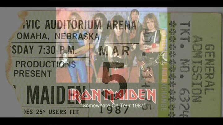 Iron Maiden Concert Announcement 1987 Omaha Civic Auditorium