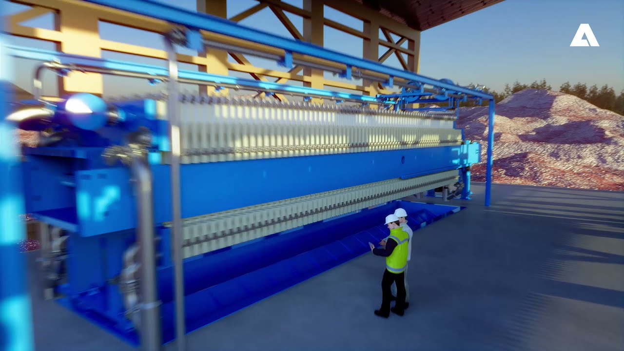 ANDRITZ mining filter press ME2500 for concentrate and tailings YouTube