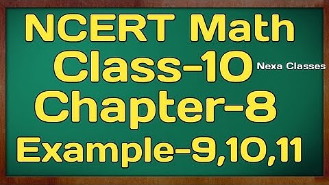 Example 9,10,11 Chapter 8 (Trigonometry) Class 10th Math