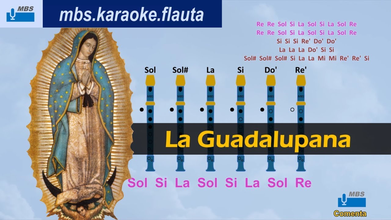 La Guadalupana Flauta Dulce Con Notas / Música Religiosa / Tutorial