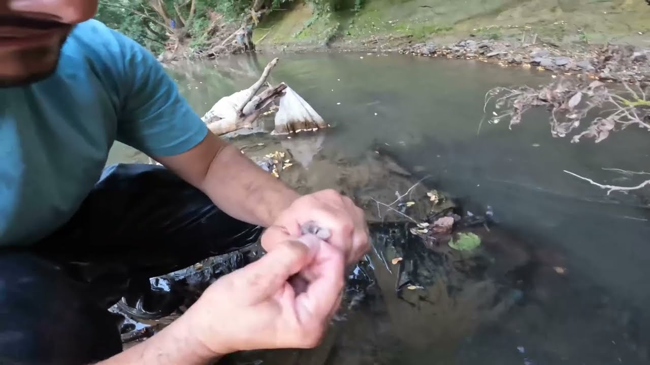 Peshkimi në lumin trava në gjakovë me imitues peshk (me mashtruese)