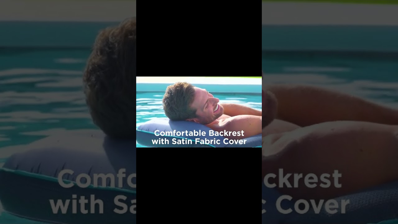 "Enhance Your Pool Experience: Aqua Comfort Inflatable Lounge with Headrest and Footrest." 