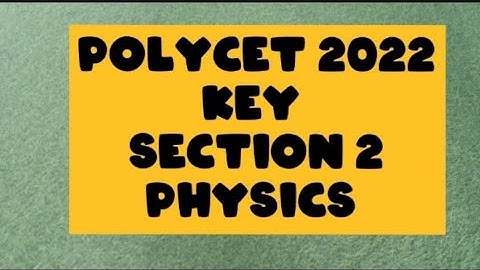 POLYCET 2022 KEY POLYCET 2022 ANSWERS