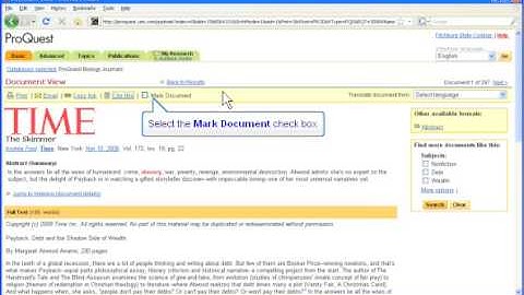 Getting article citations in ProQuest