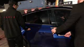 Tesla Model Y Prototype TEST RIDE (Back Seat, Middle)