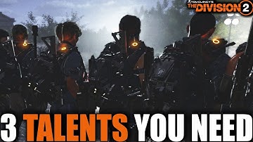 3 TALENTS TO IMPROVE YOUR DIVISION 2 RAID BUILD | BEST PVE TALENTS