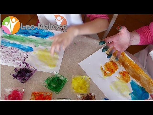 Peinture au doigt économique, recette de matériel éducatif.