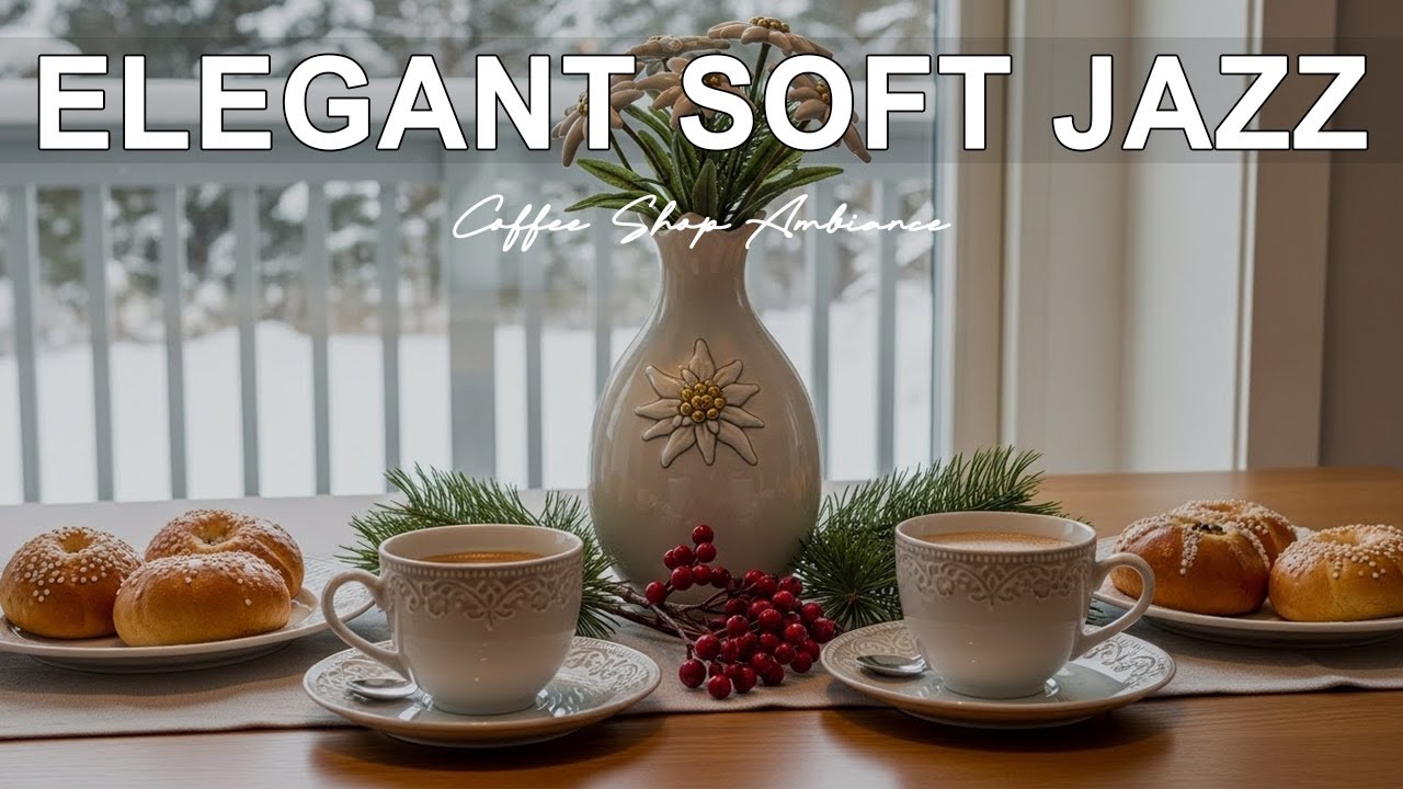 Elegant Soft Jazz 🎼 Coffee Shop Ambiance - Sweet Bossa Nova Piano Music for Feeling Relaxing