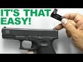 It's THAT Easy!!!  Replacing Rear Sight with Red Dot Sight Mount - Vortex Venom installed on Glock