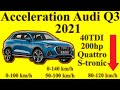 Audi Q3 ACCELERATION 40TDI Quattro S-tronic 200HP 0-100 km/h **IDT Review**