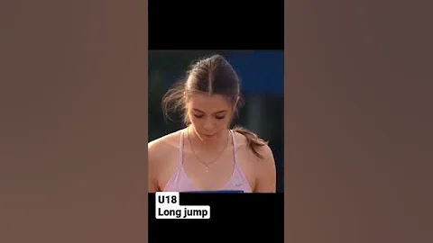 U18 most beautiful long jump athlete.